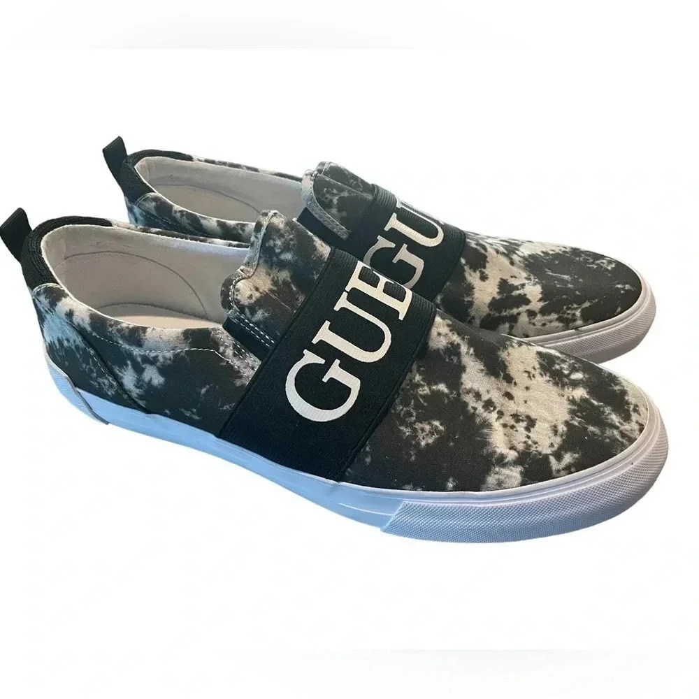 GUESS Men’s Logo Tie Dye Slip-On Sneakers